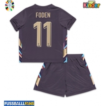 England Phil Foden #11 Auswärts Trikotsatz Kinder EM 2024 Kurzarm (+ Kurze Hosen)